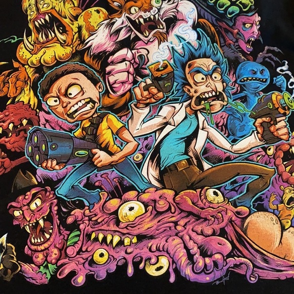 Ripple Junction Rick and Morty Graphic T Shirt Black size Small - Picture 6 of 7